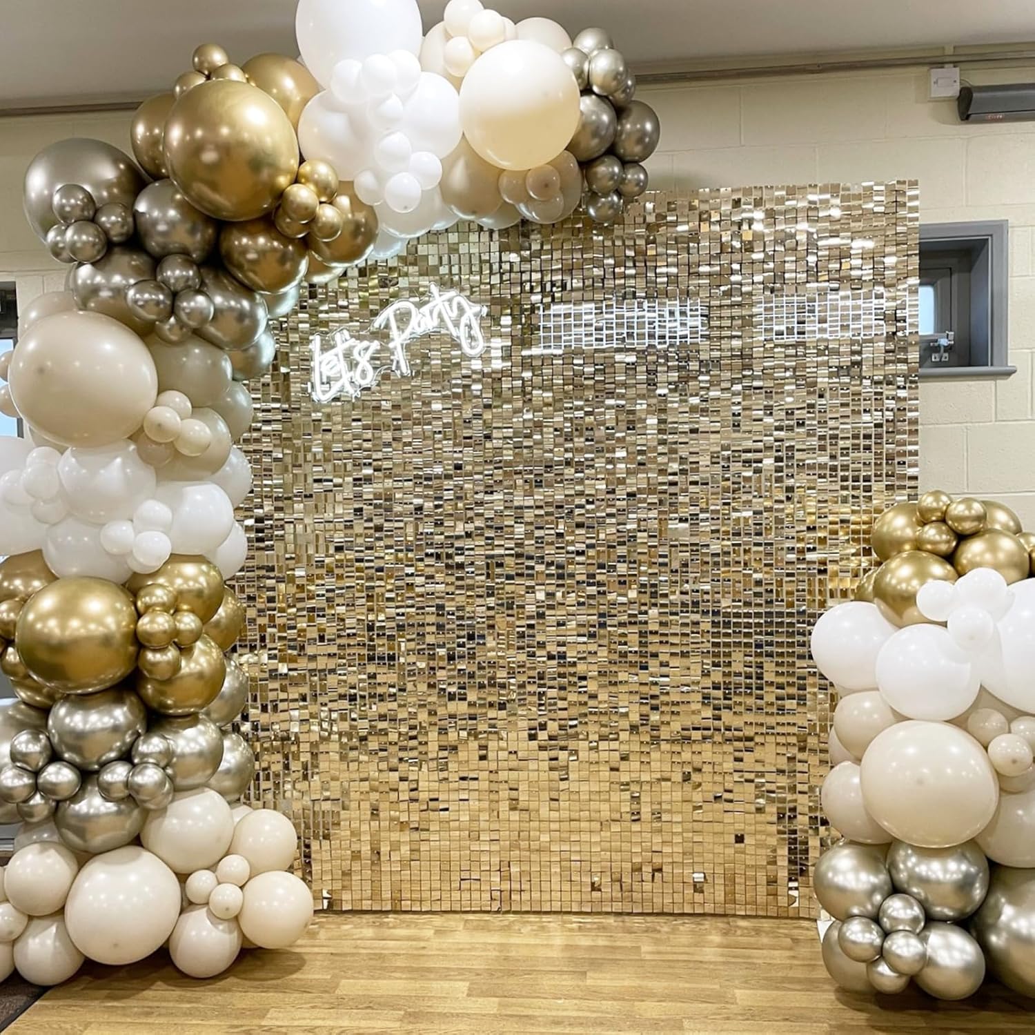 Pvc Panel Background - Painel de Fundo Dourado Brilhante com