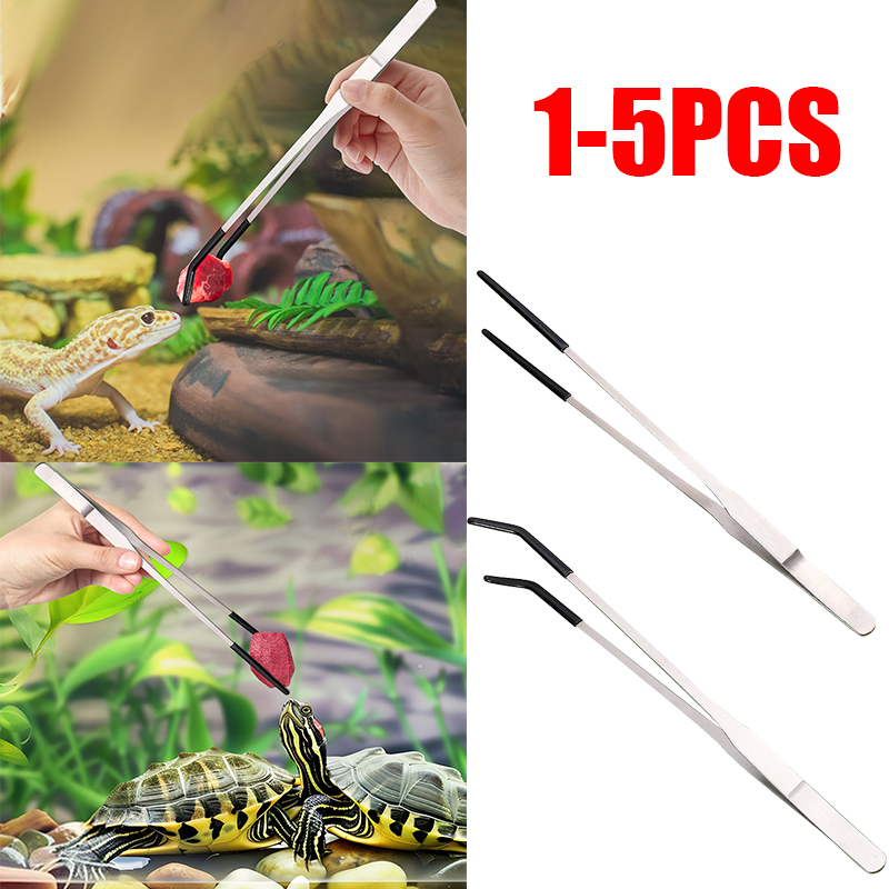 Feeding Tong Stainless - 5-1pc pinças retas e curvas de