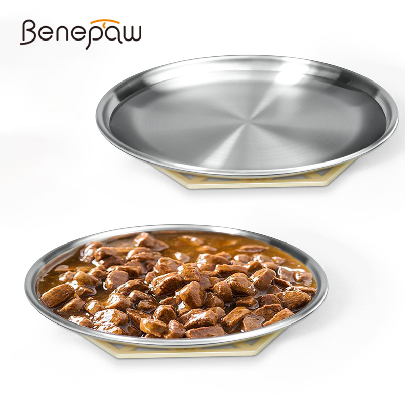 Royal Canin Food Medium - Benepaw-aço inoxidável tigela de gato raso,