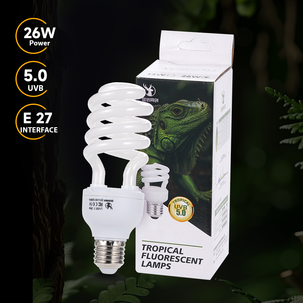 Lâmpada UVB para Répteis 26W 5 - Calcium Powder Reptile avaliação e preço