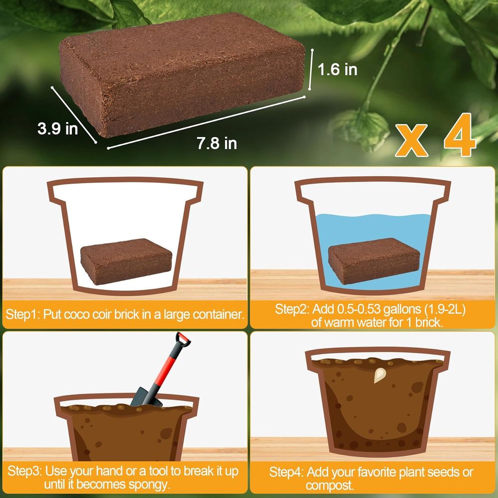 Coco Coir Orgânico em Blocos C - Substrate Coconut Fiber avaliação e preço