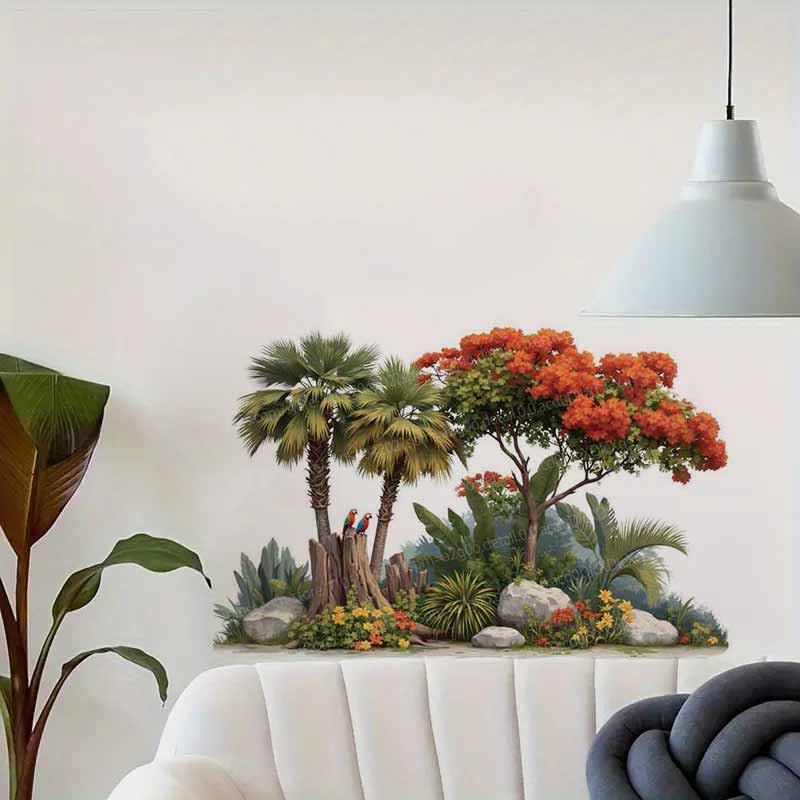 Adesivos de Parede de Plantas  - Pvc Panel Background avaliação e preço